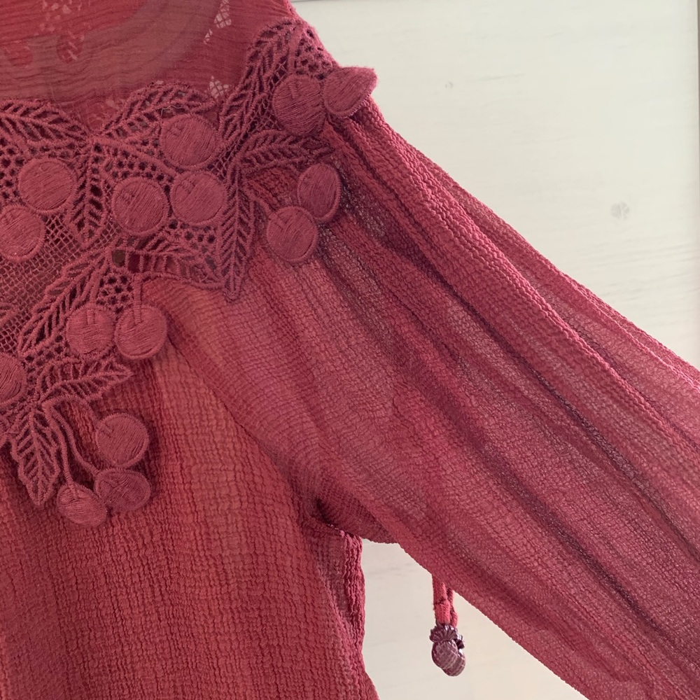 CHLOÉ Guipure Lace-trimmed Silk-mousseline Blouse - Picture 8 of 15